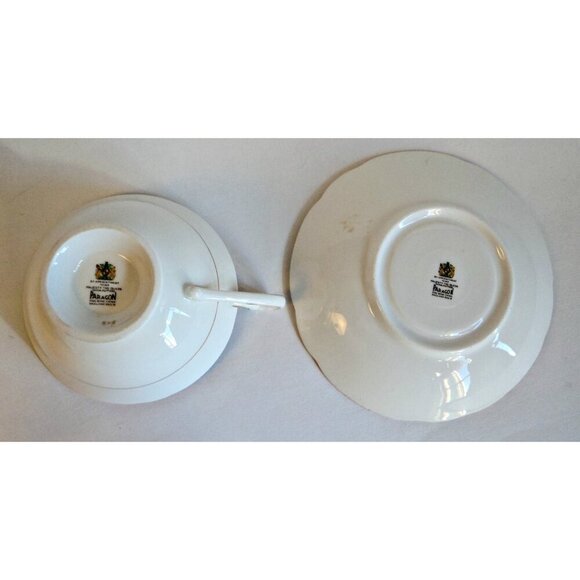 Tea Cup and Saucer Paragon Souvenier Canada Teacup Saucer Plate Tea Set - Picture 5 of 8